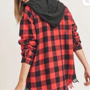 Plaid Shirt with a hoodie